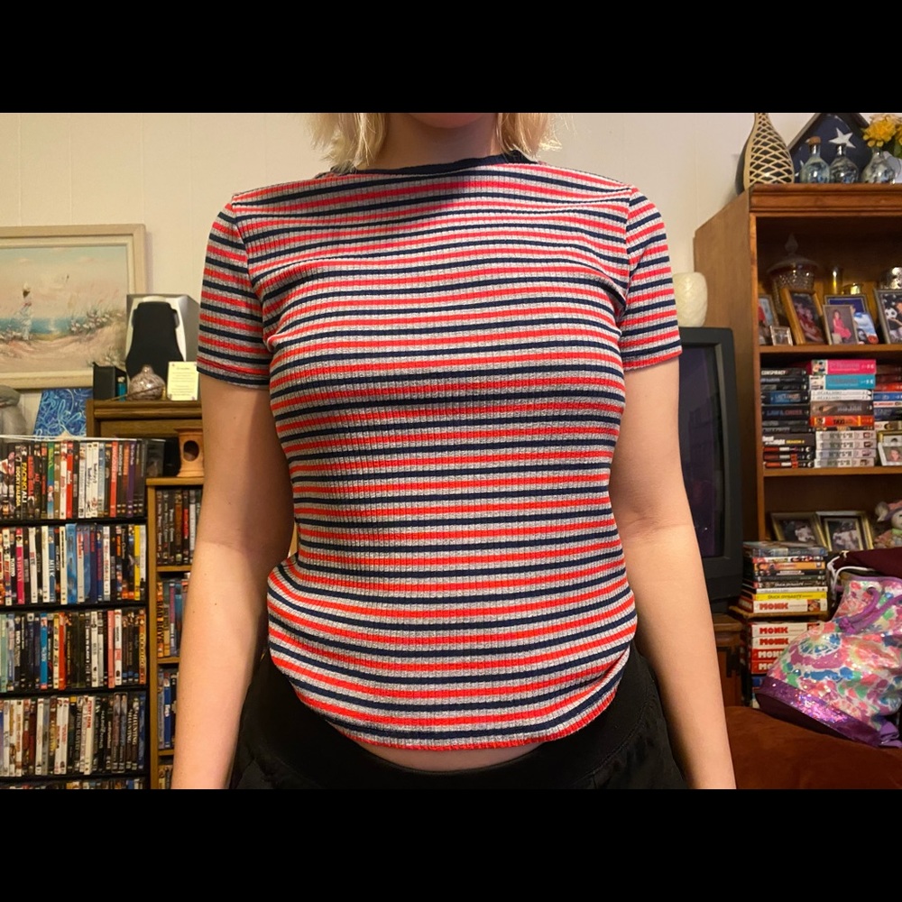 striped crop top